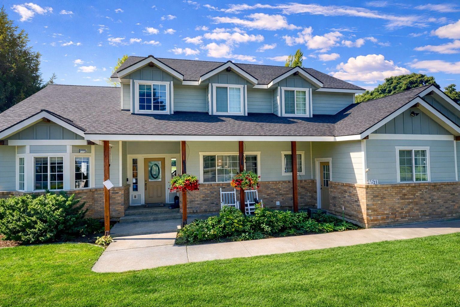 Beautiful residential home with James Hardie Color Plus siding